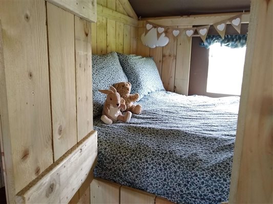 children's cabin bed in safari tent 